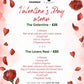 Valentine's day menu